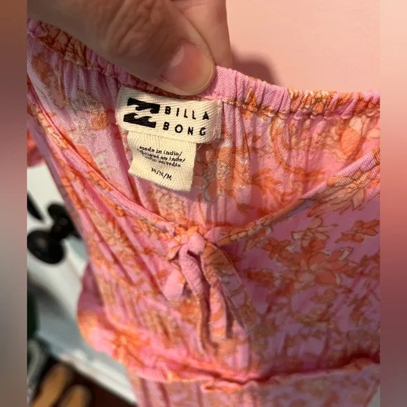 Billabong Pink and Orange Floral Dress - Picture 3 of 4